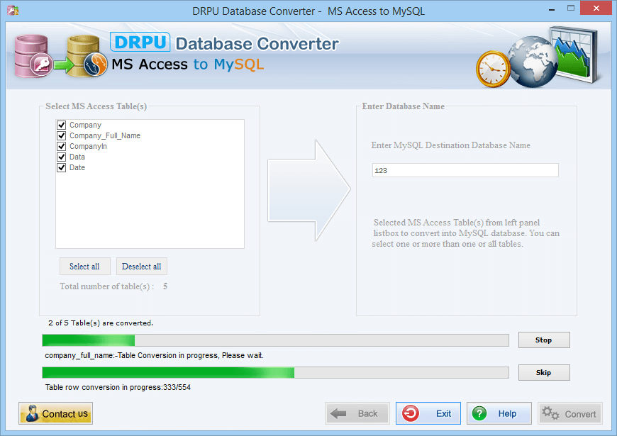 MS Access to MySQL Database Converter